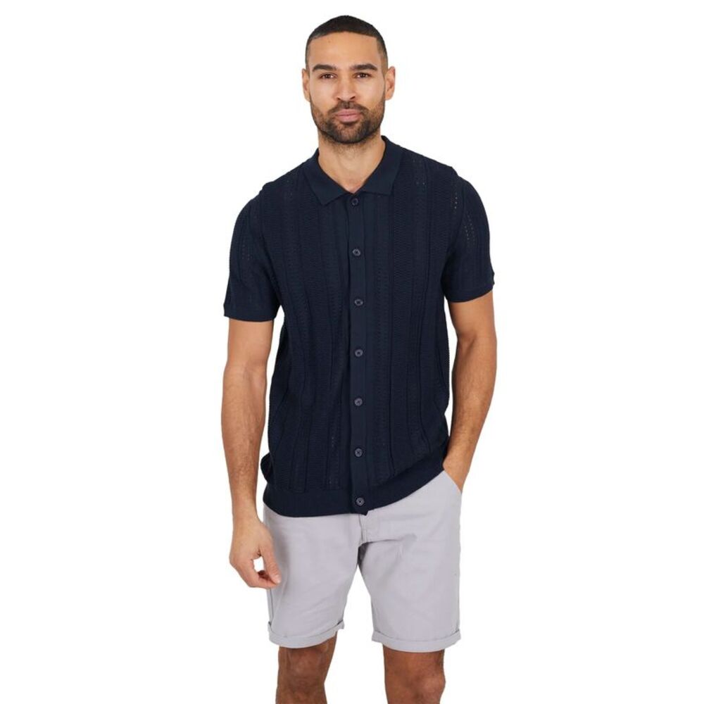 Brave Soul Mens Short-Sleeved Polo Shirt / Dark Navy